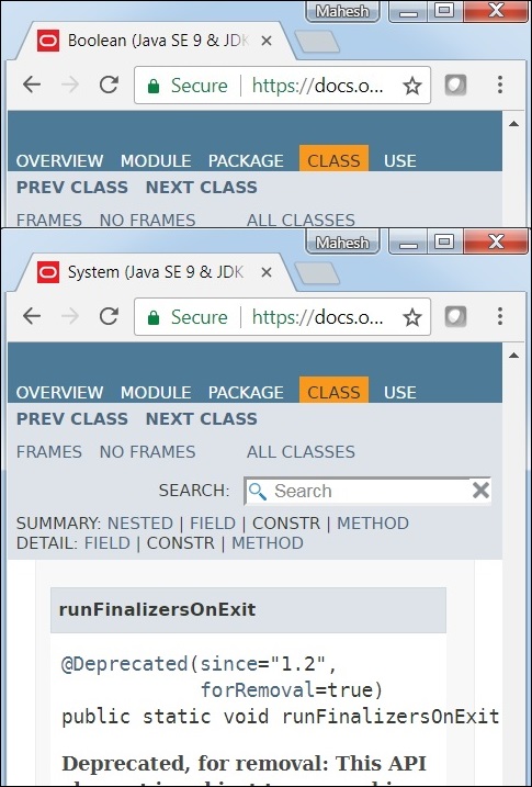 系统类javadoc