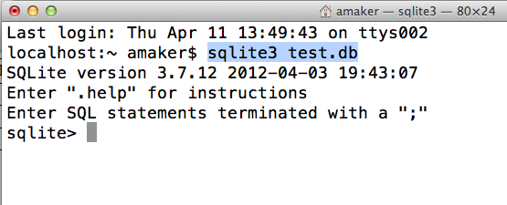 图22.1 使用sqlite3命令创建数据库